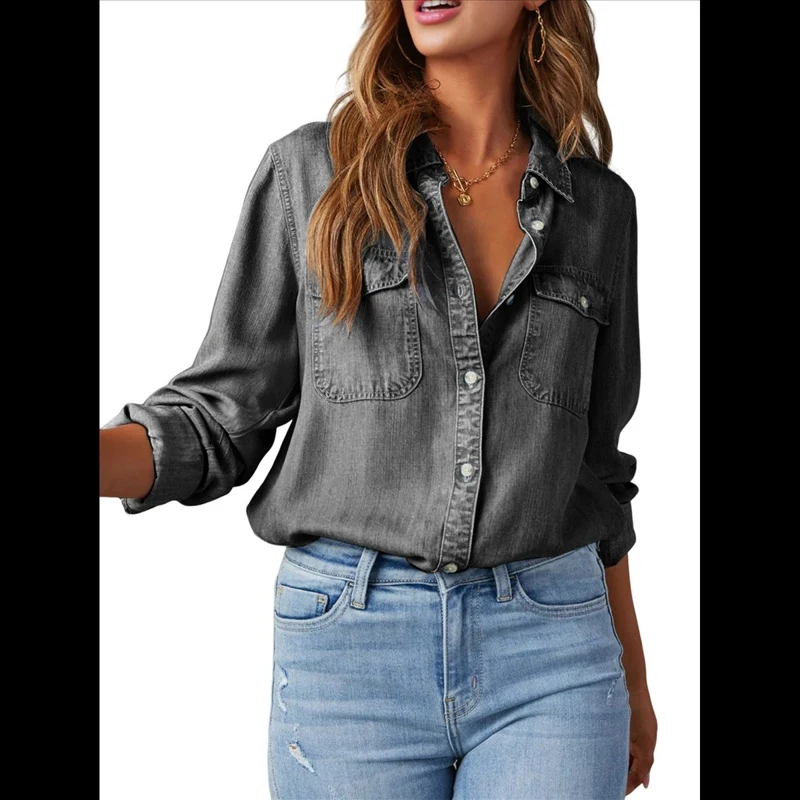 Women Shirt Autumn Casual Turn Down Collar Long Sleeve Casual Fit Casual Fashionable High Quality New Arrival Trendy Comfortable