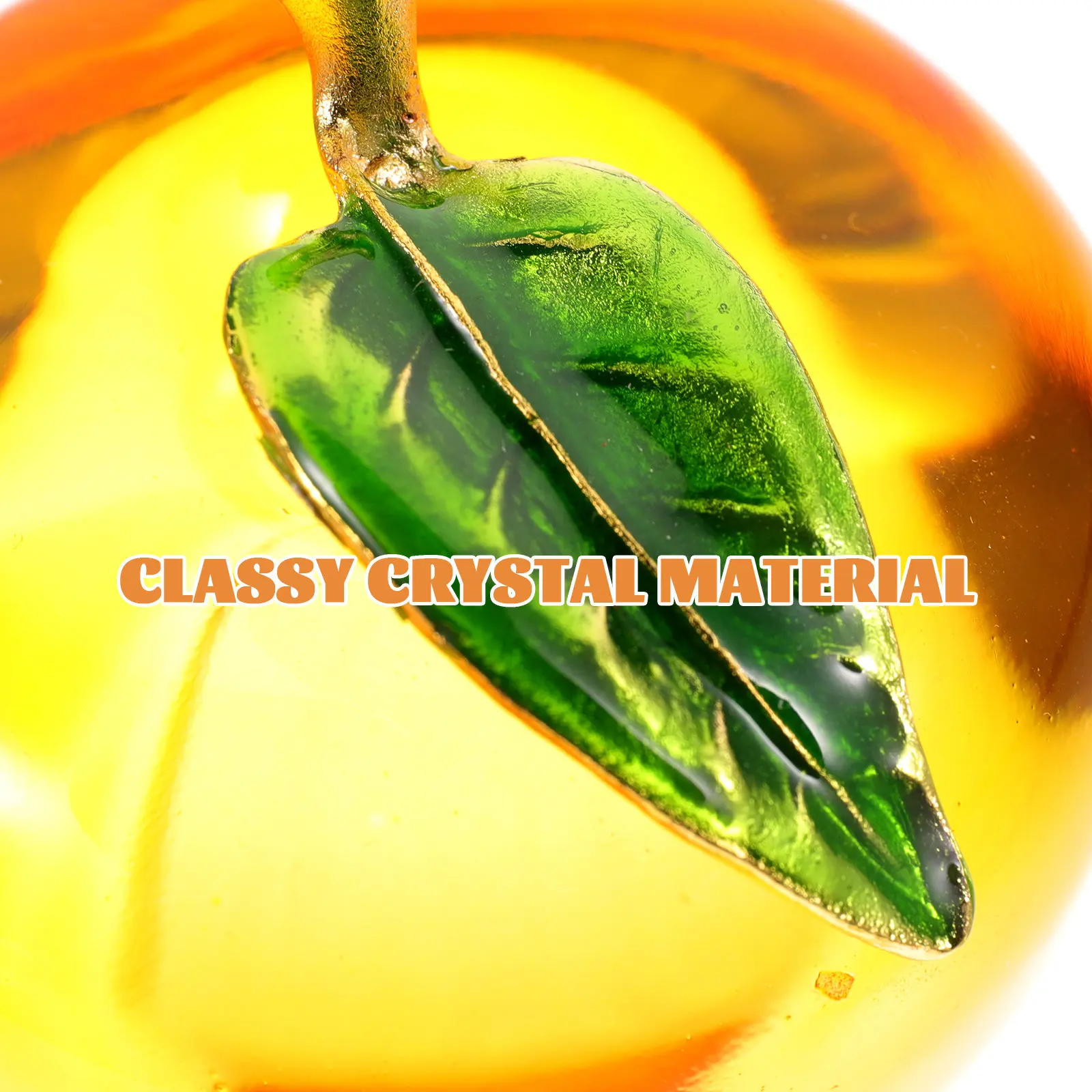 Simulation Apple Ornament Crystal Desktop Adornment Decorative Home Living Room Office Tabletop Crystal Decor Desktop Ornament