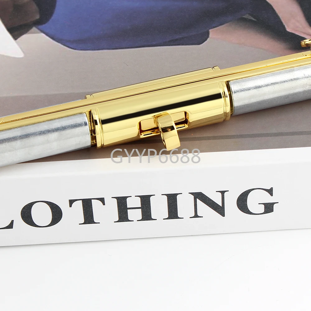 1/3/10PCS K gold 174x17mm Zylinder Rechteck Metall Twist Drehen Lock Für Handtasche taschen Griff Kuss Verschluss Schloss Ersetzen Zubehör