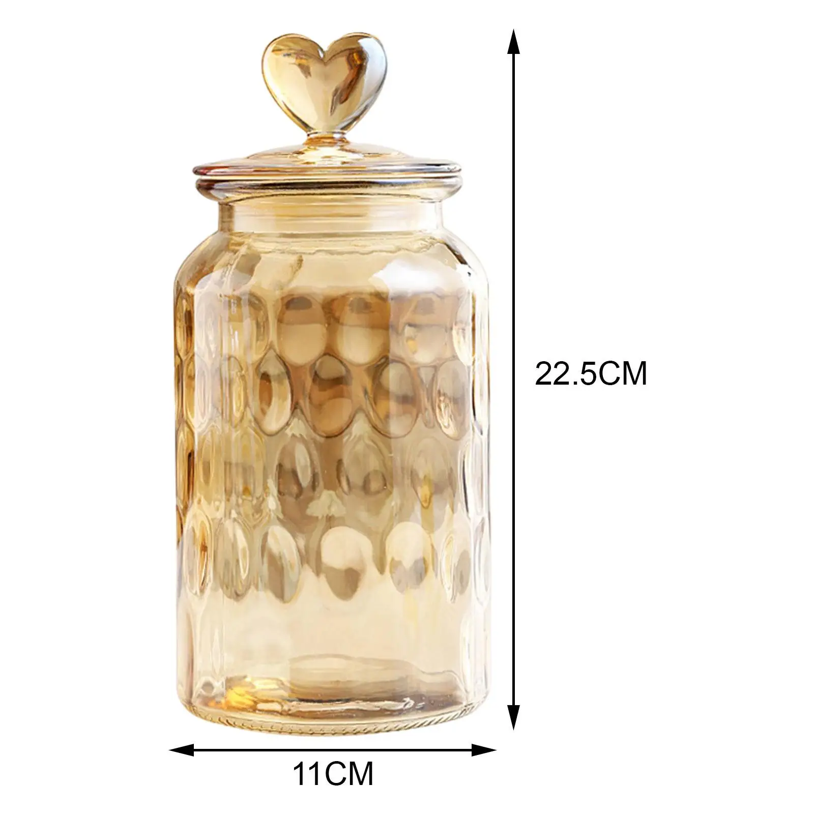 Airtight Food Jars with Lid Decorative Glass Jar Tea Canister Glass Canisters for Candy Snacks Coffee Beans Loose Tea Spice