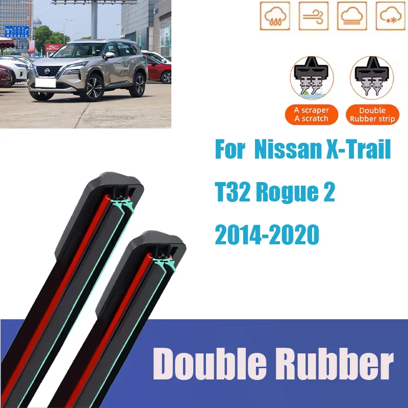 

Car Wiper For Nissan X-Trail T32 Rogue 2 2014-2020 Front Wiper Parts Blades Brushes Auto Accessories 2017-2019
