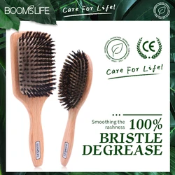 Brosse Cheveux Femme Boar Bristle Hair Brush Women Combs for Hair Detangle Brush Wood HairBrush Barber Comb Scalp Massage Brush