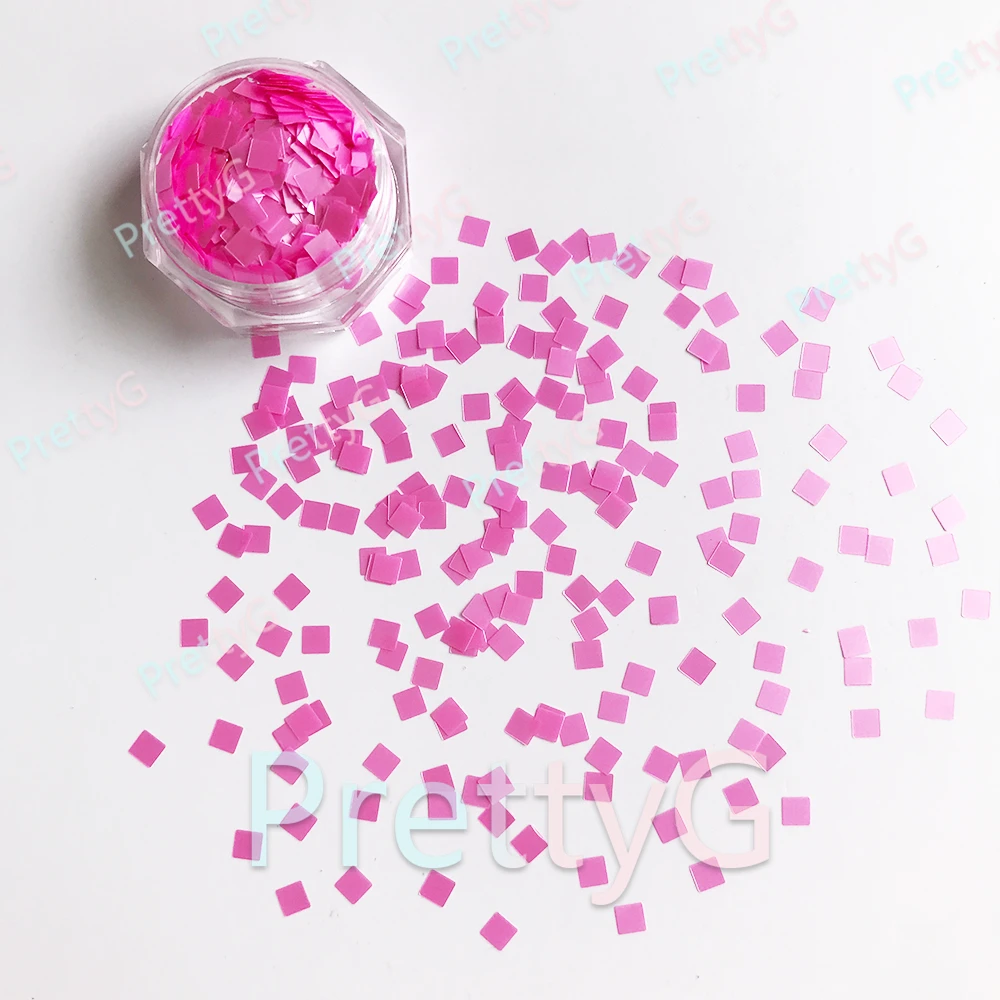 PrettyG 1 صندوق CRGS 3 مللي متر مربع بريق شكل معكرون ملون أوبال بريق مستطيل DIY بها بنفسك هلام مسمار الفن اكسسوارات الديكور