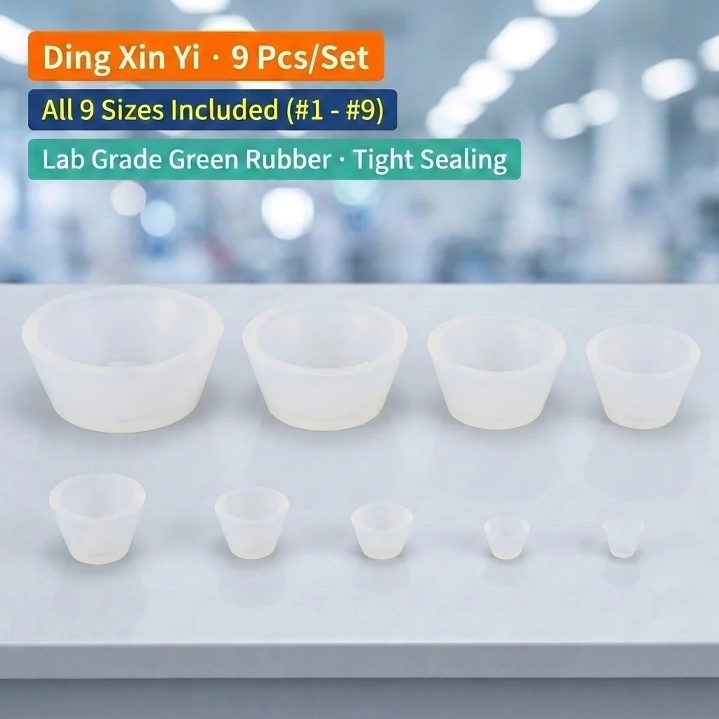 DXY 9PCS Set Lab Filter Adapter Cones #1‑#9 Rubber Sleeve For Buchner Funnel Laboratory Vacuum Filtration Glassware Parts