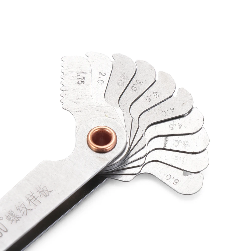 55/60 درجة متري بوصة موضوع التوصيل قياس والعتاد الأسنان المسمار الملعب مقاييس قياس الكربون مخرطة الصلب أدوات الجمع #5