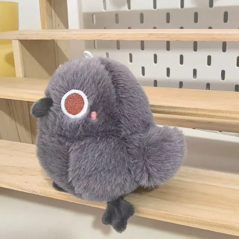 10cm New Simulated Crow Snowman Backpack Pendant Doll Stuffed Plush Toy Cartoon Anime Cute Gift for Friends Fun Doll