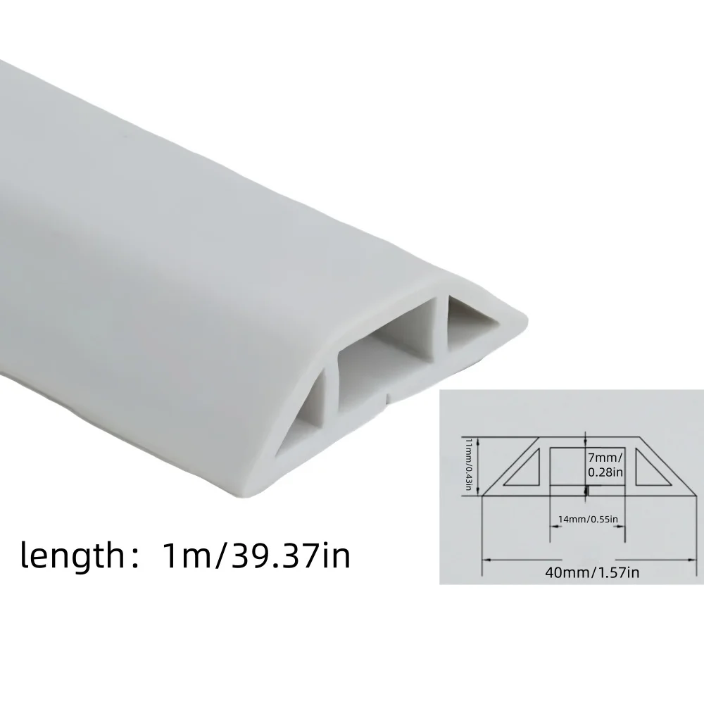 1PC Self Adhesive Cord Hider Floor Cable Management | Cord Covers for Wires on Floor Cable Cover, Prevent Cable Trips
