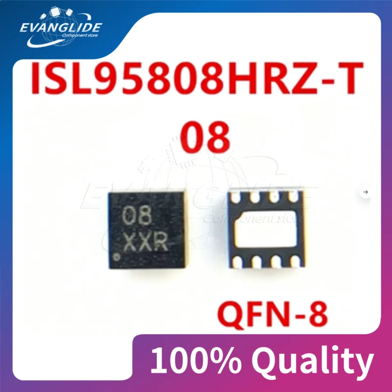 2 PCS ISL95808 ISL95808HRZ-T  Surface Mount 08 QFN8 Power Chip