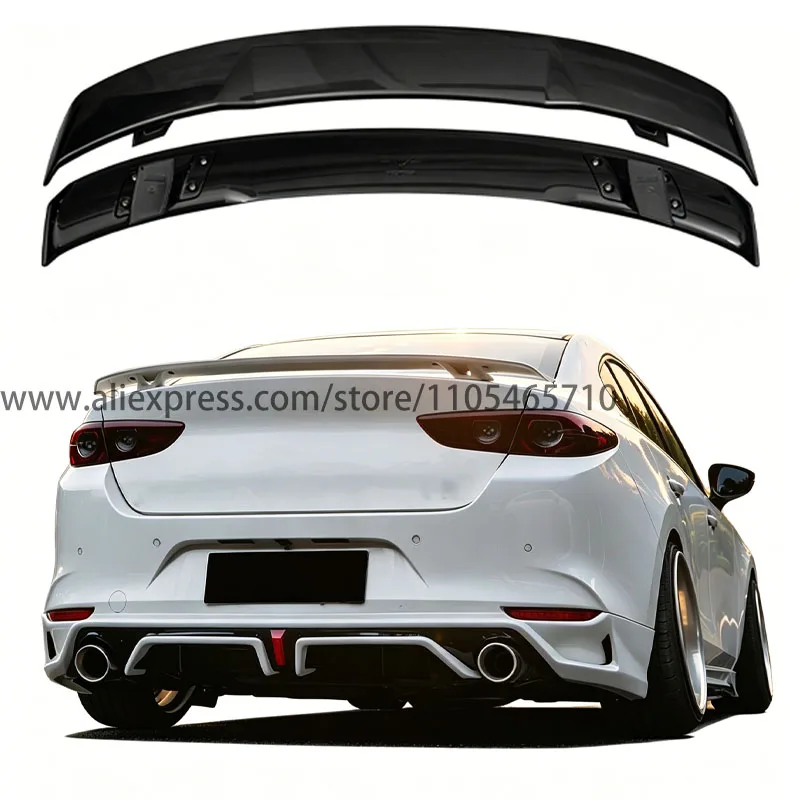 For All-New Mazda3 Axela Yofer Body Kit Rear Bumper Splitter Sport Rear Trunk Wing Accessories