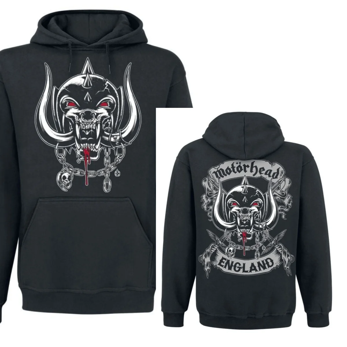 Cross Swords England Crest _ Mot Ö Rhead هوديي جرافيك طباعة للرجال والنساء فضفاض دافئ هوديس عادية الخريف/الشتاء الفاخرة