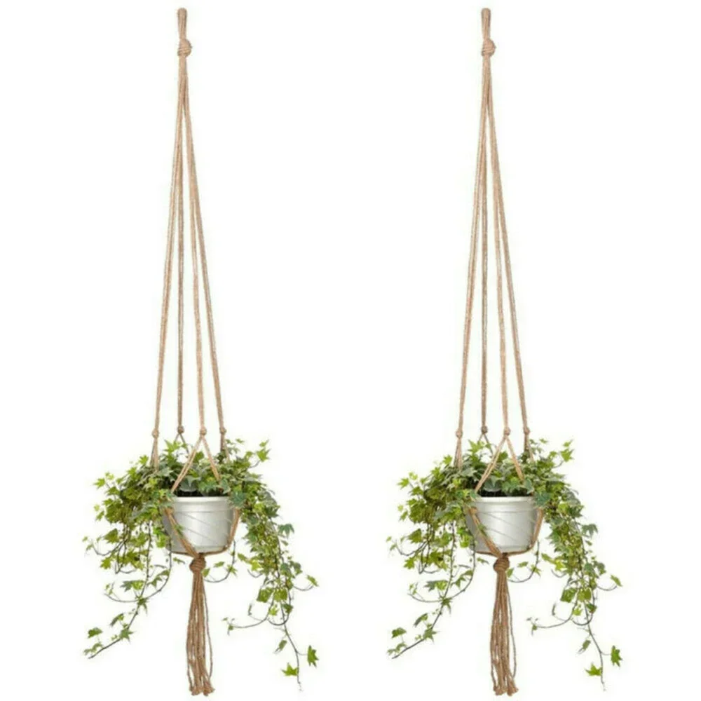 Pot Pocket Plant Holders Plant holders 6 Piece Top Basket Vintage Flower Macrame Plant Outdoor Pot Parts Pocket