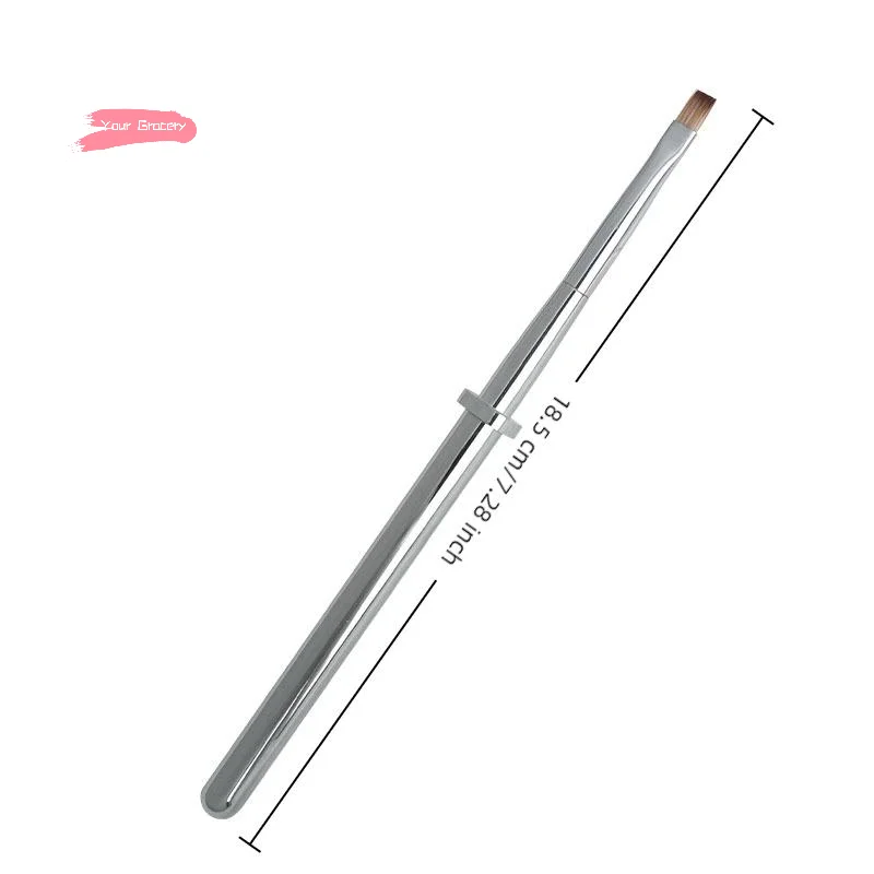 1 個シルバーネイルアートペイントペンブラシ - 高品質の取り外し可能な光線療法ジェルユニバーサルネイルラインマニキュアツール