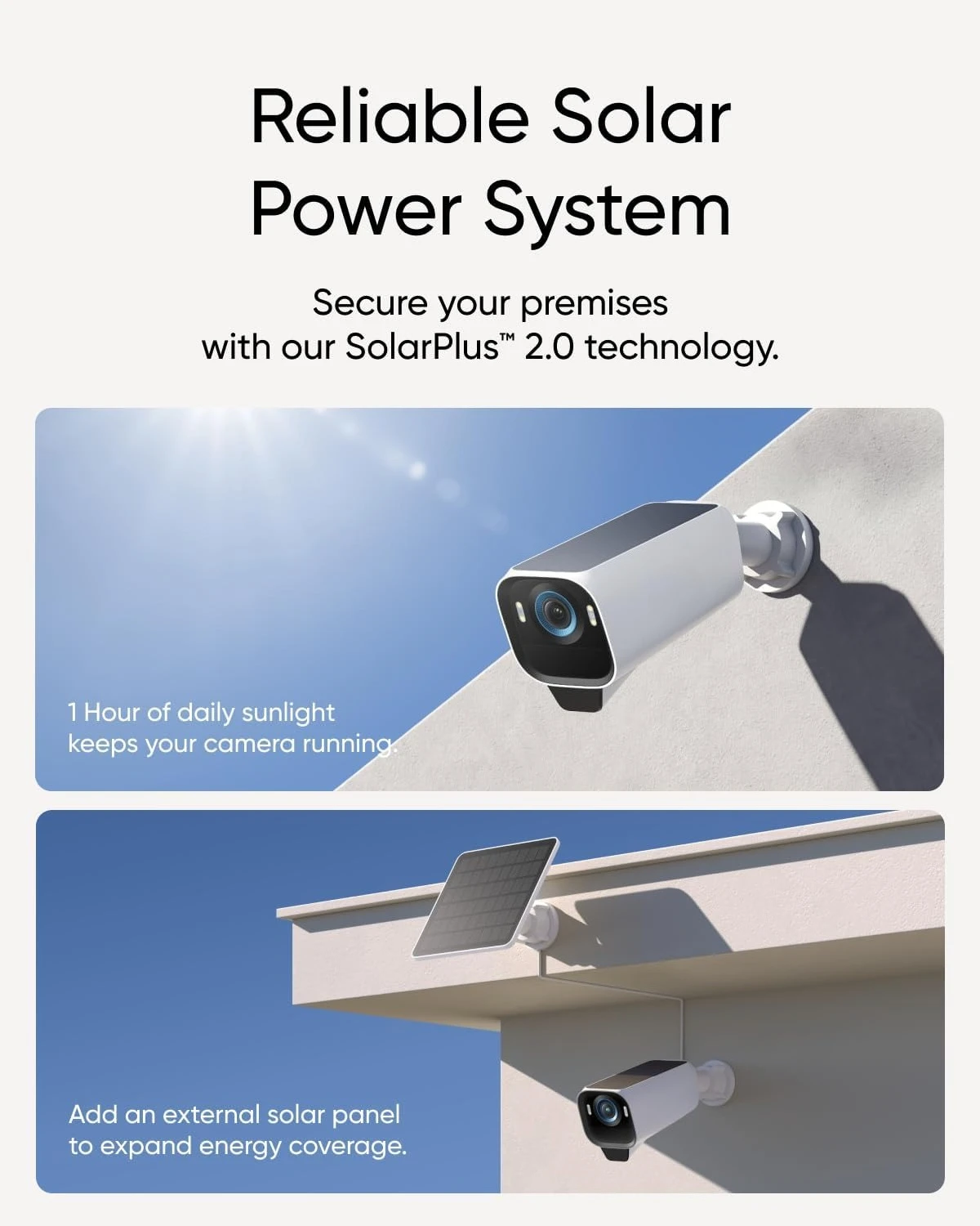 

Solar Camera Outdoor Wireless, Night Vision, 4K Security Camera with Solar Panel, Face Recognition AI, Expandable Local Storage