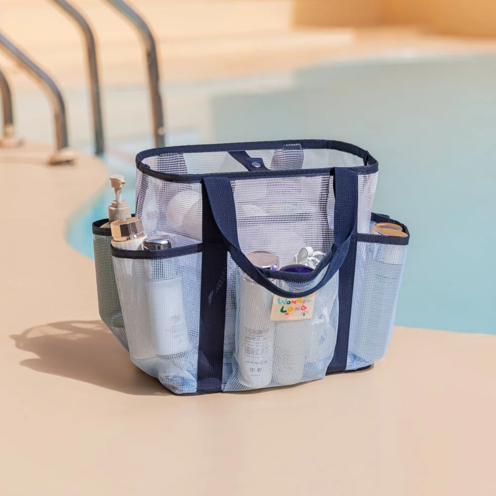 

Large Capacity Double Layer Mesh Beach Bag,Swim Bag,Wet/Dry Separate Compartment,Quick Dry Travel Tote for Women/Men,Storage Bag