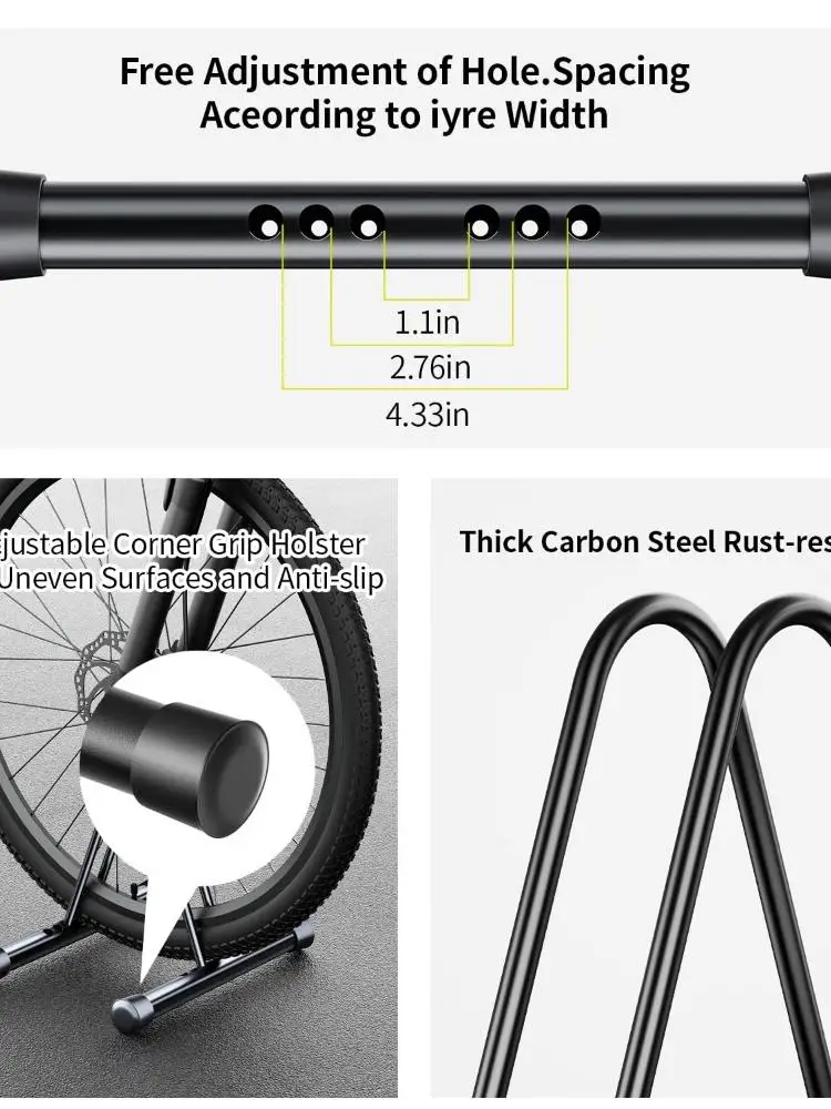AliExpress NONE Floor-standing Bike Storage Rack Durable Adjustable Universal Bicycle Carrier Portable Metal Bike Repair Stand