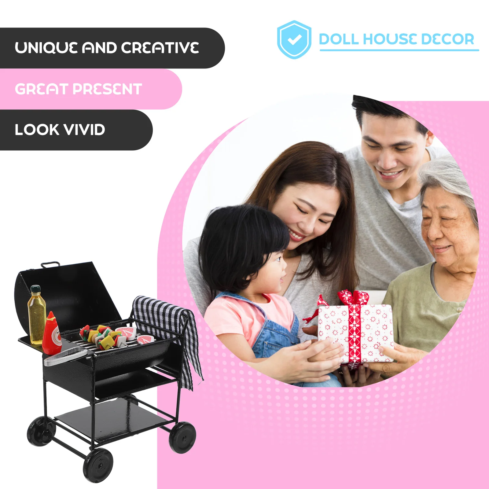 Cookware Mini Grill Doll House Rack Tiny Miniature Decoration Decorate Furniture