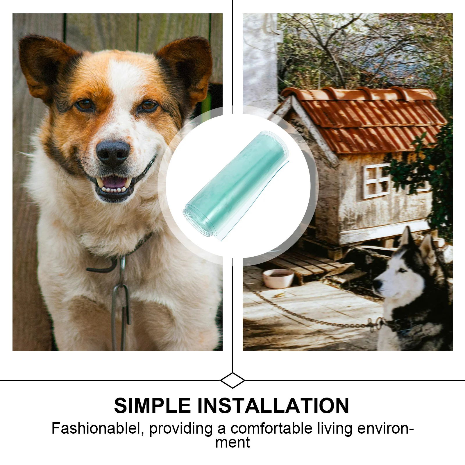 Dog Door Replacement Flap Plastic Kennel Vinyl Strips House Curtains Scratch Protector Shades Air Conditioner for