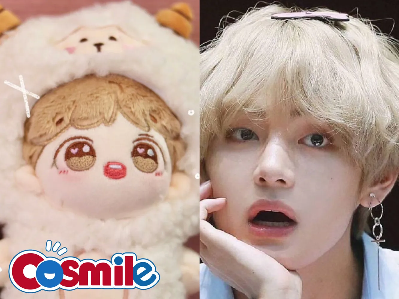 Cosmile Kpop Star V 15cm Plush Doll Figure Toy Stuffed Body Cute Lovely Limited Cosplay Gift C