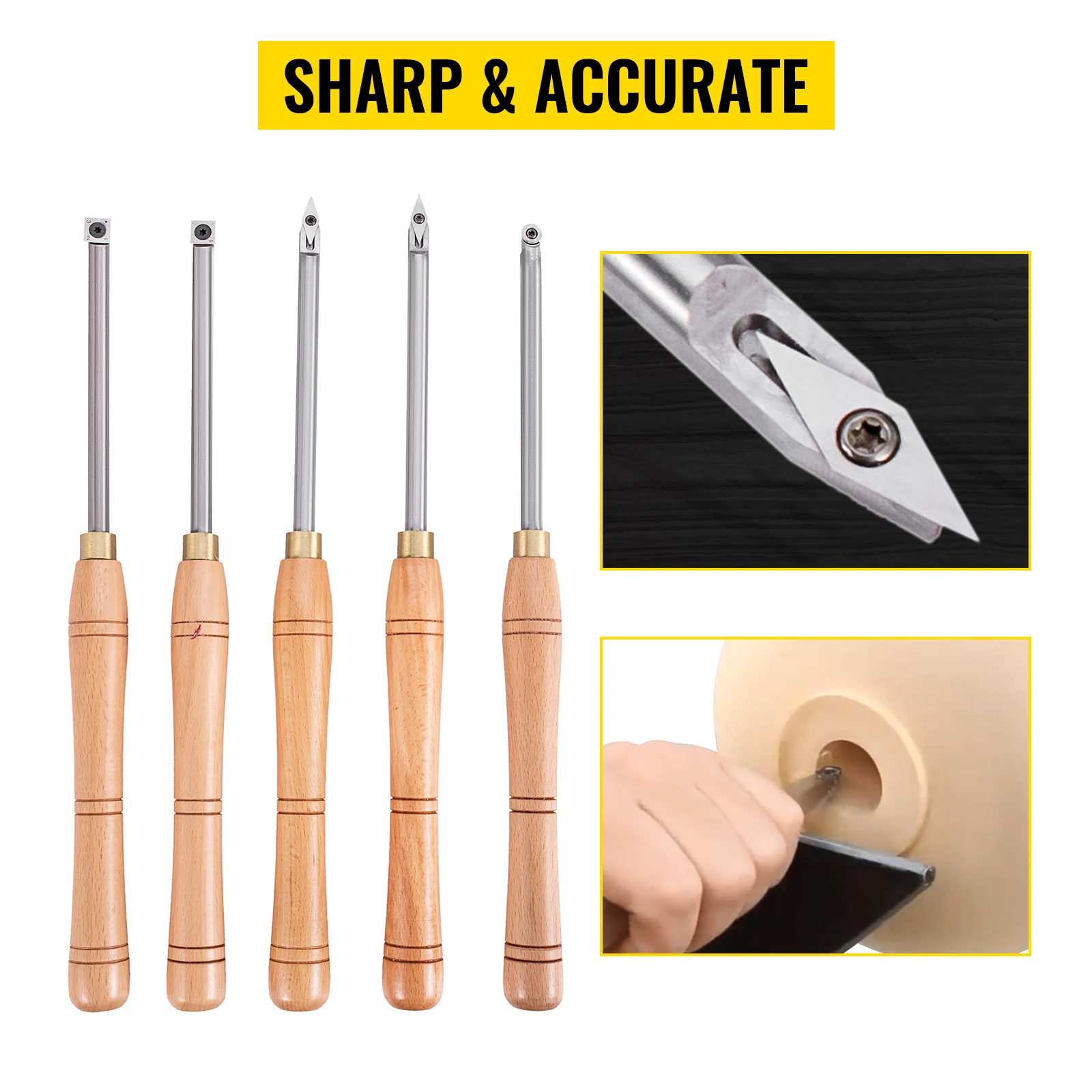 VEVOR Wood Turning Tools Wood Carving Hand Chisel Set Lathe Knife DIY Woodworking Professional Gouges Woodcraft Carpentry Tools