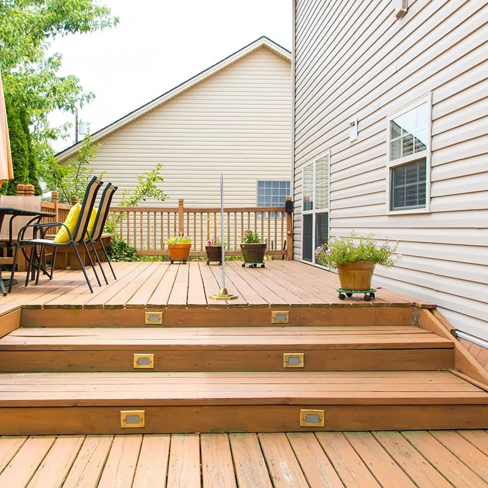 Stainless Steel Ground Rod Durable Grounding Stake Electrical Protection Post Pin Portable Earthing Rod Home Signal Tower