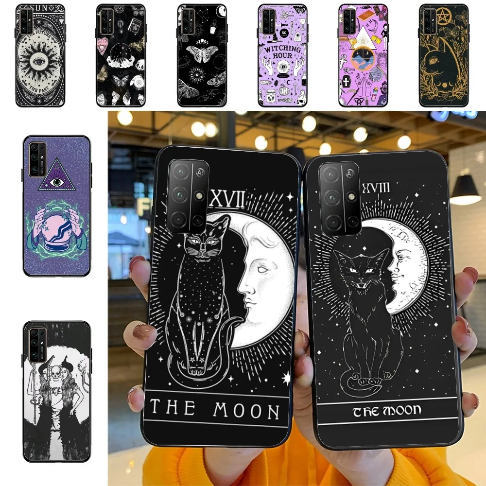 Witches moon Tarot Mystery totem Phone Case For Huawei Honor 10 lite 9 20 7A 9X 30 50 60 70 pro plus Soft Silicone Cover