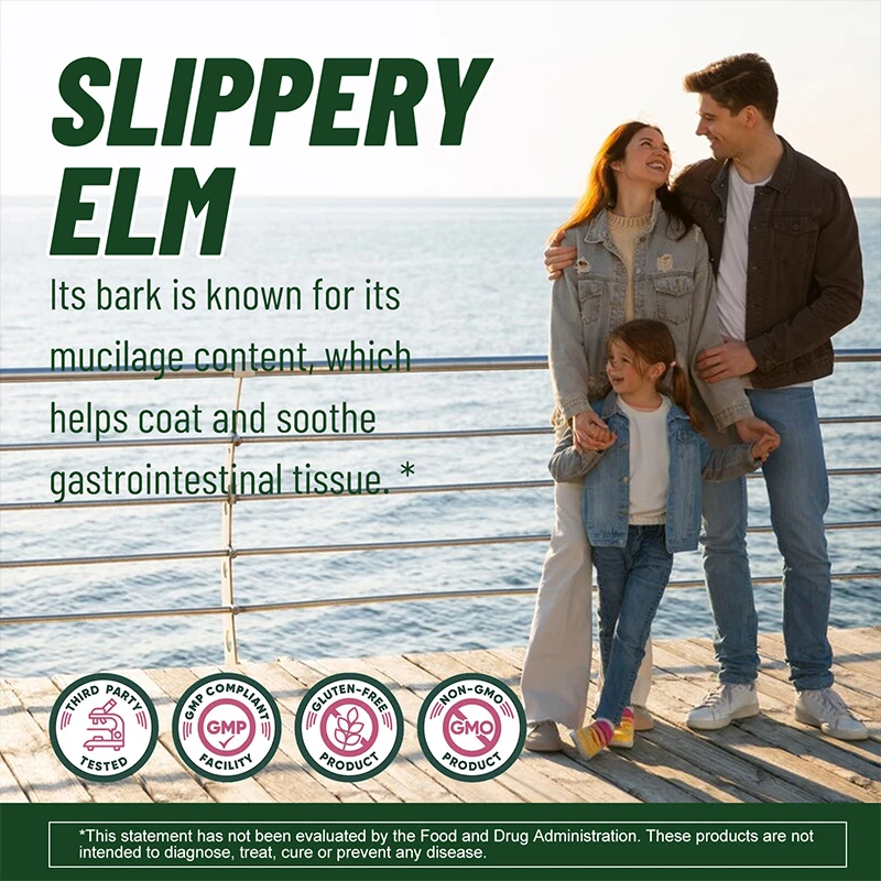 Slippery Elm 400mg - Soothes The Gastrointestinal Tract and Improves Digestion