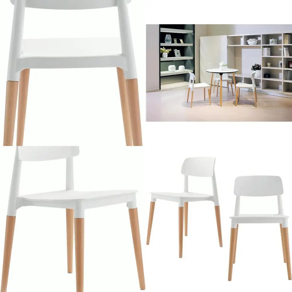 

Minimalist White 2-Piece California Style Dining Chair Set