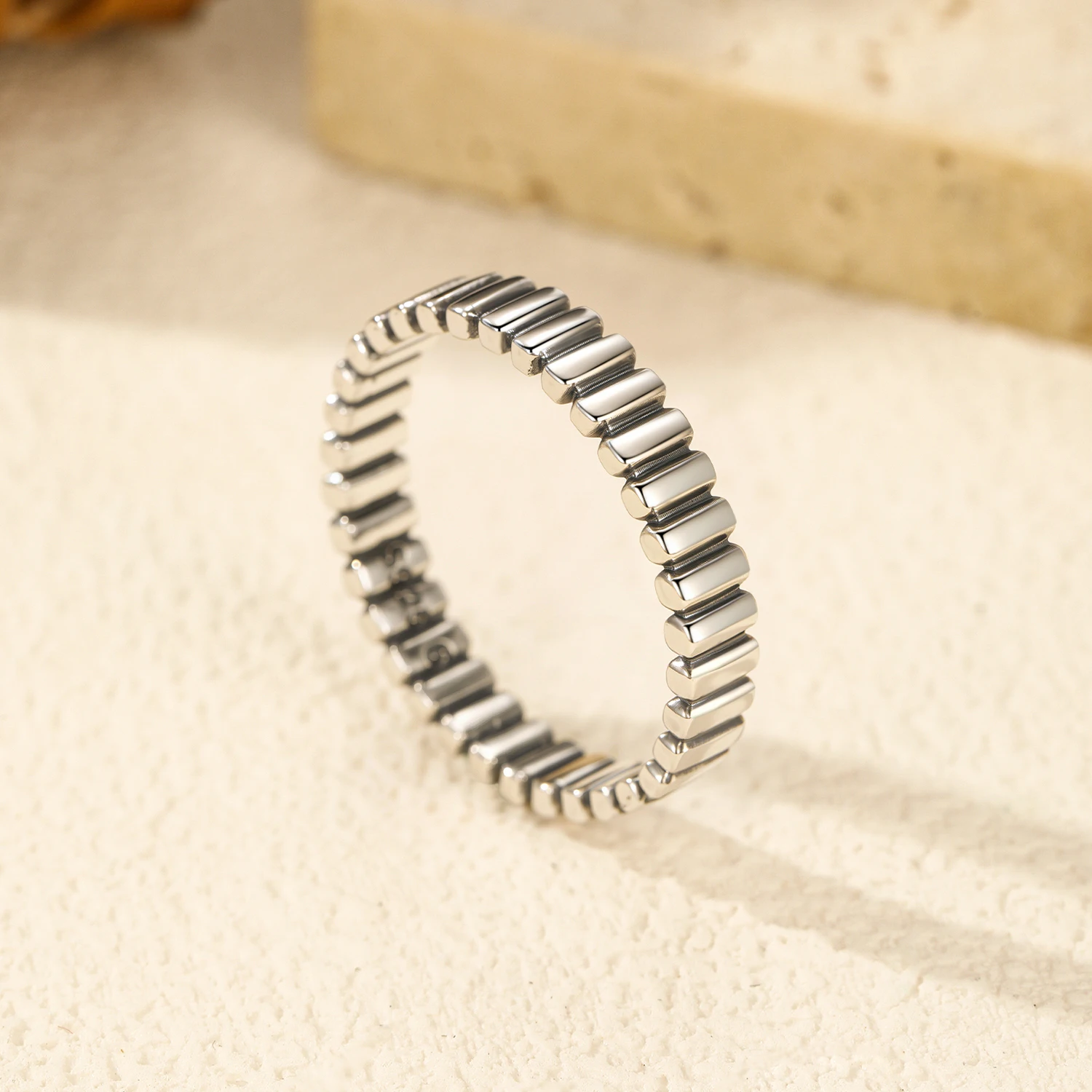 Women's 925 Sterling Silver Vintage Geometric Stackable Band Rings
