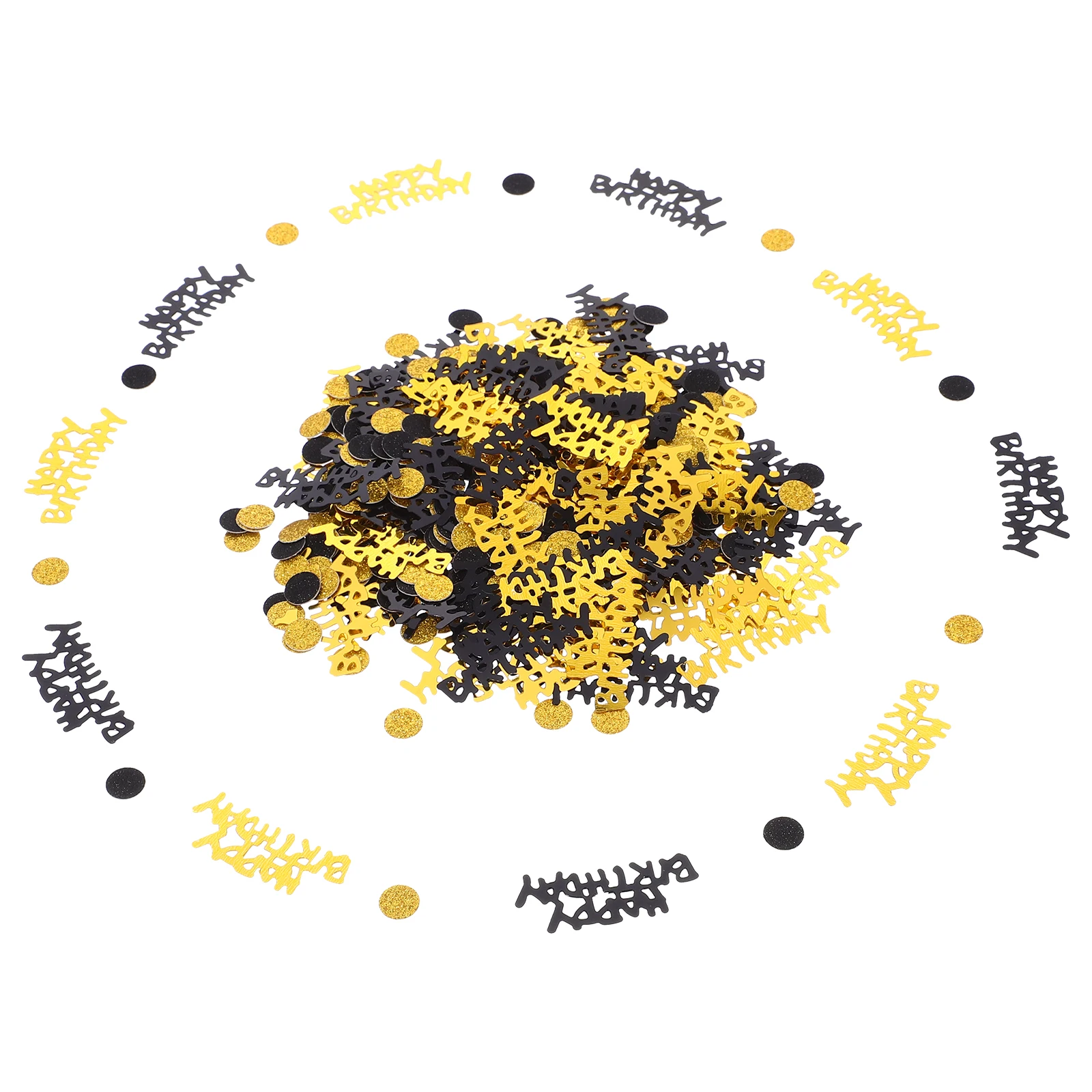 

Black Gold Birthday Confetti Table Scatter Sequins Happy Birthday Party Supplies Decorative Event Accessories Celebrate Style