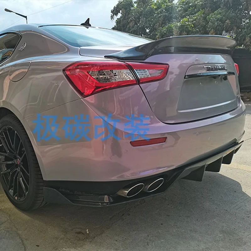 

For Maserati Ghibli 2014-2017 high quality Carbon Fiber rear boot Wing led Spoiler Rear Roof Spoiler Wing Trunk Lip Boot Cover