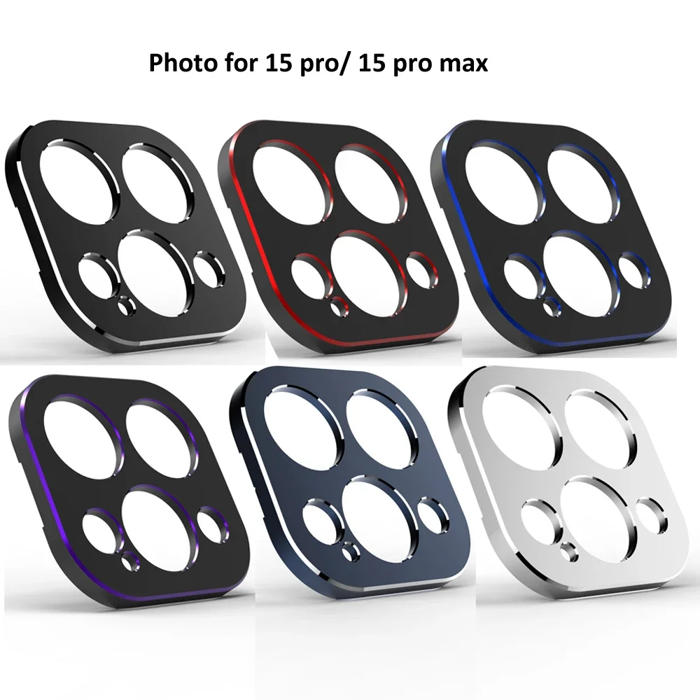 Matching Colors 6Colors Camera Lens Protection Aluminium Alloy Metal Protector Cover Cap For IPhone 15 Pro Max / IPhone 15 Pro