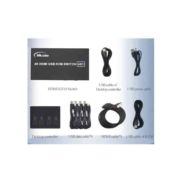 PiKVM BLIKVM HD-MI Switch KVM shared laptop four port converter 4 in 1 out USB mouse keyboard display