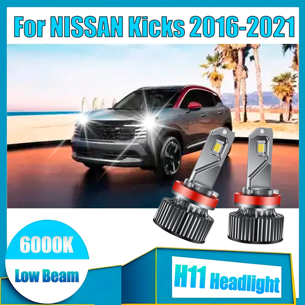 

2pcs Super Bright H11 H8 H9 35000LM LED Headlight Bulbs LED Headlamps 6000K White Auto Turbo Lamp 12V For NISSAN Kicks 2016-2021