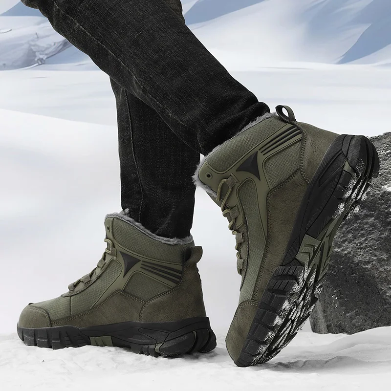 

New men's hiking boots, breathable special forces desert tactical high top boots, outdoor waterproof combat boots, warm snow boo