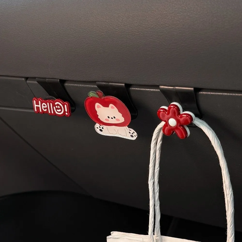 Cartoon Pattern Car Storage Hook Universal Hidden Glove Box Hanger Large Load-Bearing Car Organizer Clips