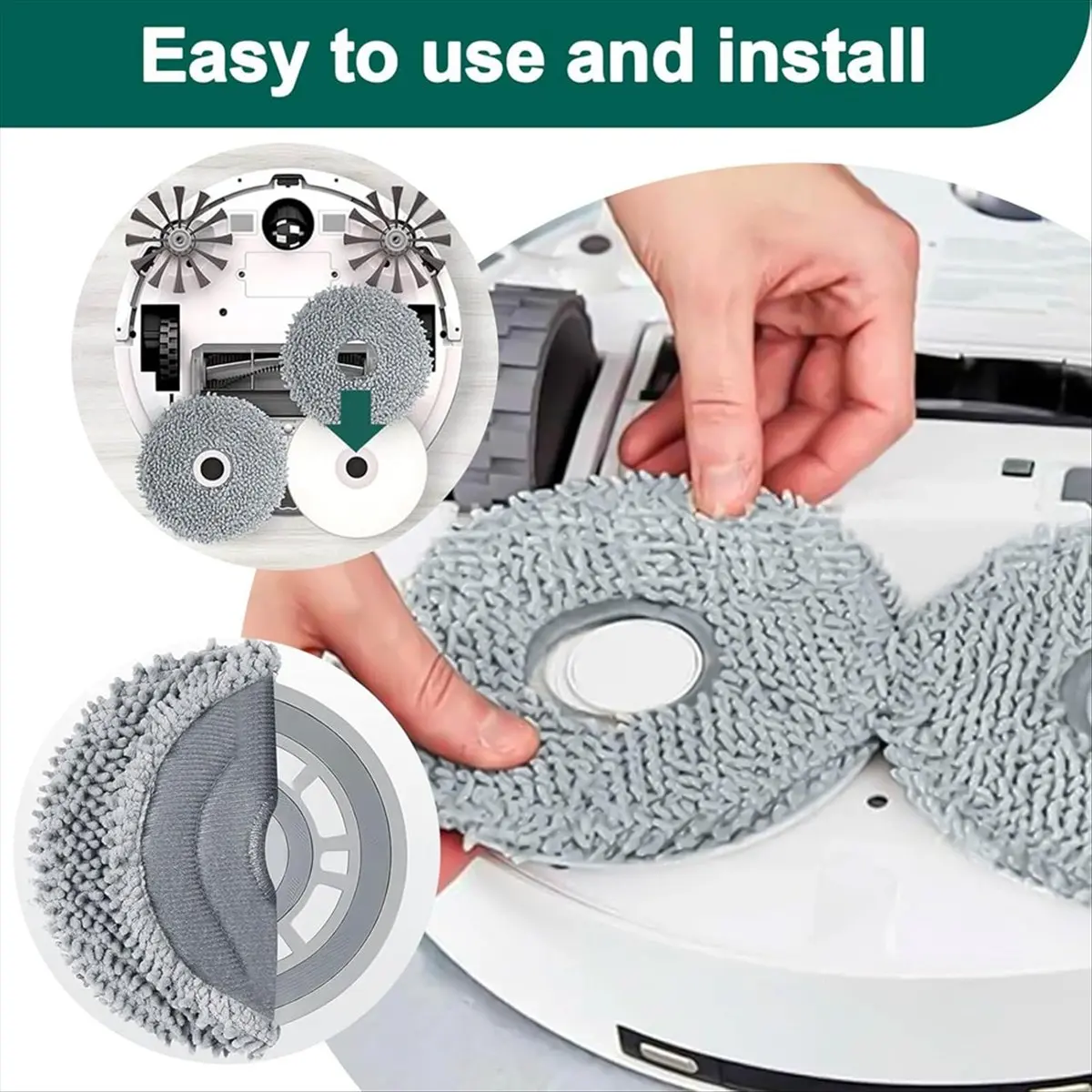 A750U Aug. Mop Pad for Q , Qrevo MaxV, Qrevo S, Qrevo Pro, Qrevo Slim, P10, P10S, V20, P10S Pure, P20 Pro Vacuum Parts