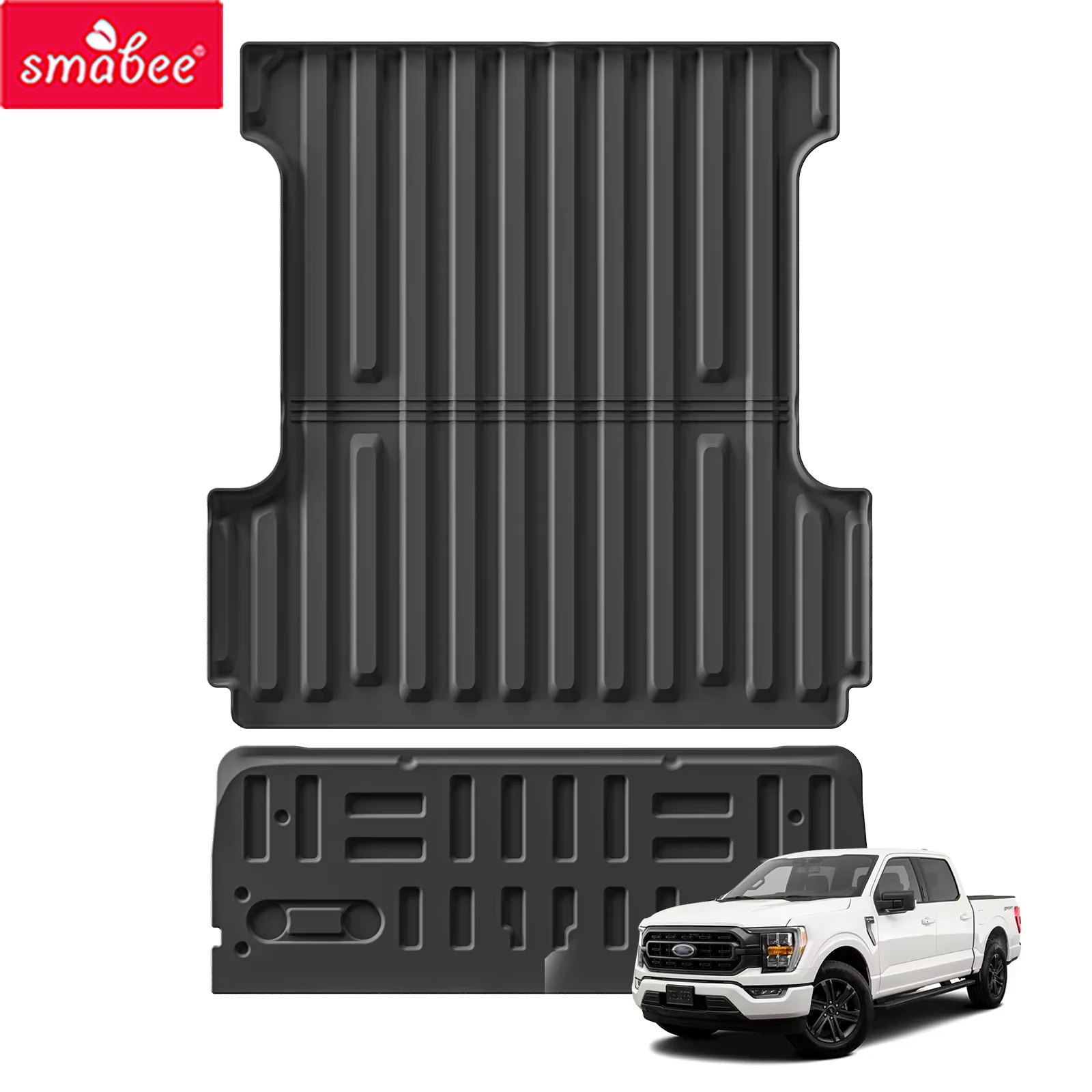 Smabee for Ford F-150 F150 5.5FT 2015-2024 TPE All -Weather Short Bed Liner Pickup Cargo Bed Protector Truck Bed Mat Accessories