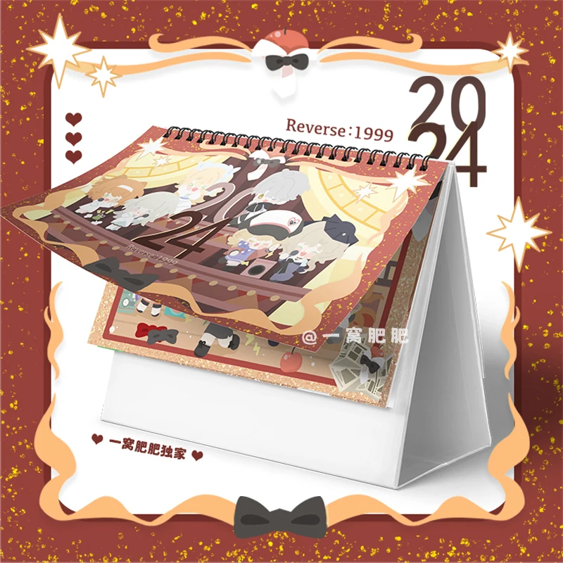 Anime Reverse:1999 Sonetto Regulus Schneider Calendar 2024 Desk Table Desktop Standing Chinese Standmonthly Pad