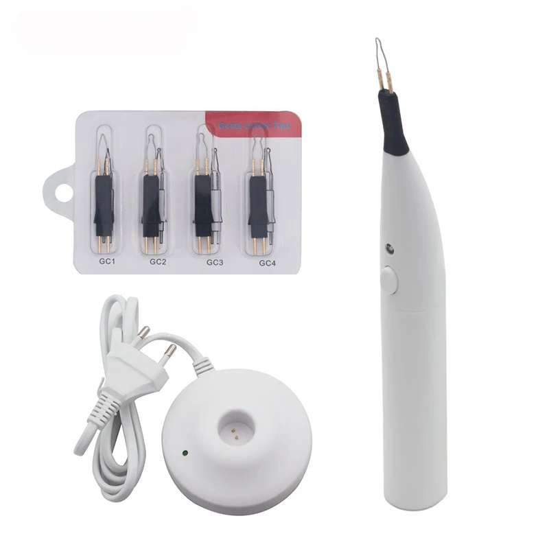 Dental Gutta Percha Tooth Gum Cutter With 4 Tips Endo Obturation System Wireless Dental Dissolved Breaker Gutta Percha Cutter