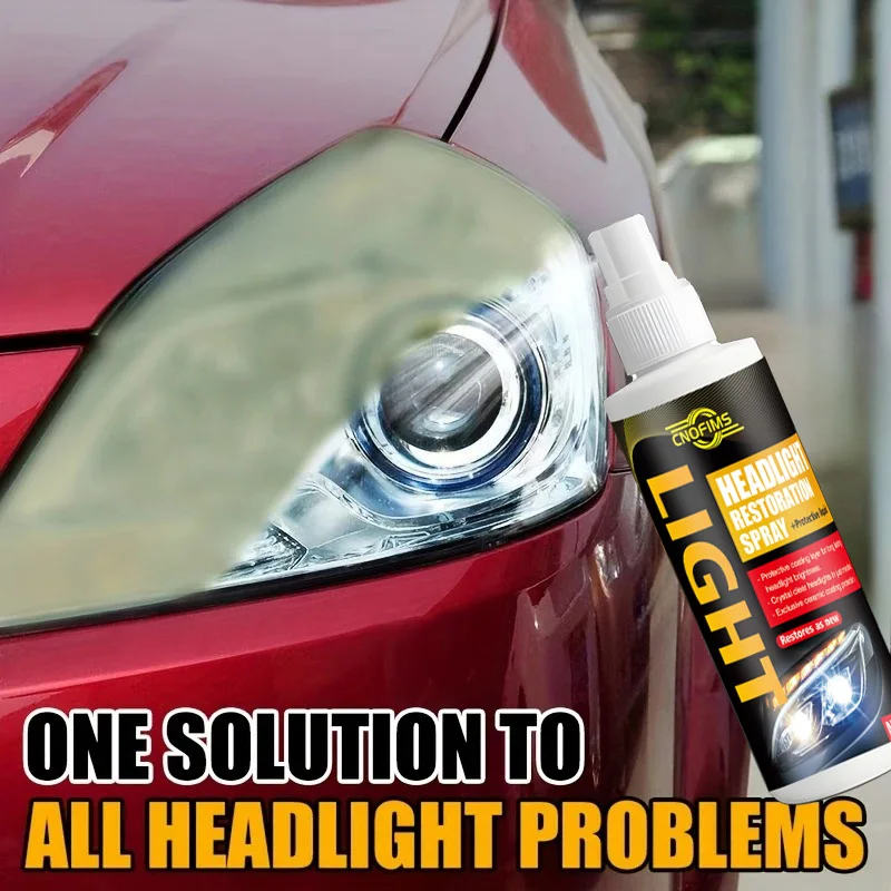 Car Headlight Restoration Set - Nano Coating Sponge for Long-Lasting Clarity Anti-Fog