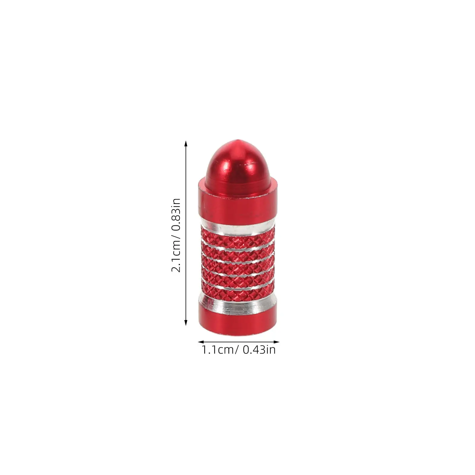 20Pcs American Universal Tire Valve Stem Caps Aluminum Alloy Long Round Head Metal Covers for Cars Bikes Suvs Trucks Trailers