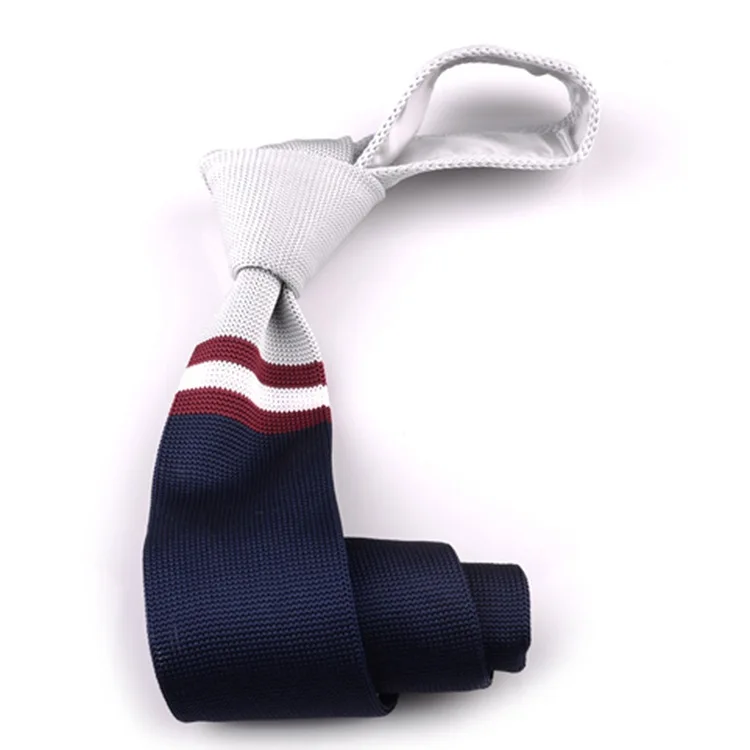 Men\'s Knitted Knit Leisure Striped Tie Classic Plain Corner Neck Ties For Men Skinny 5cm Normal Necktie Woven Designer Cravat
