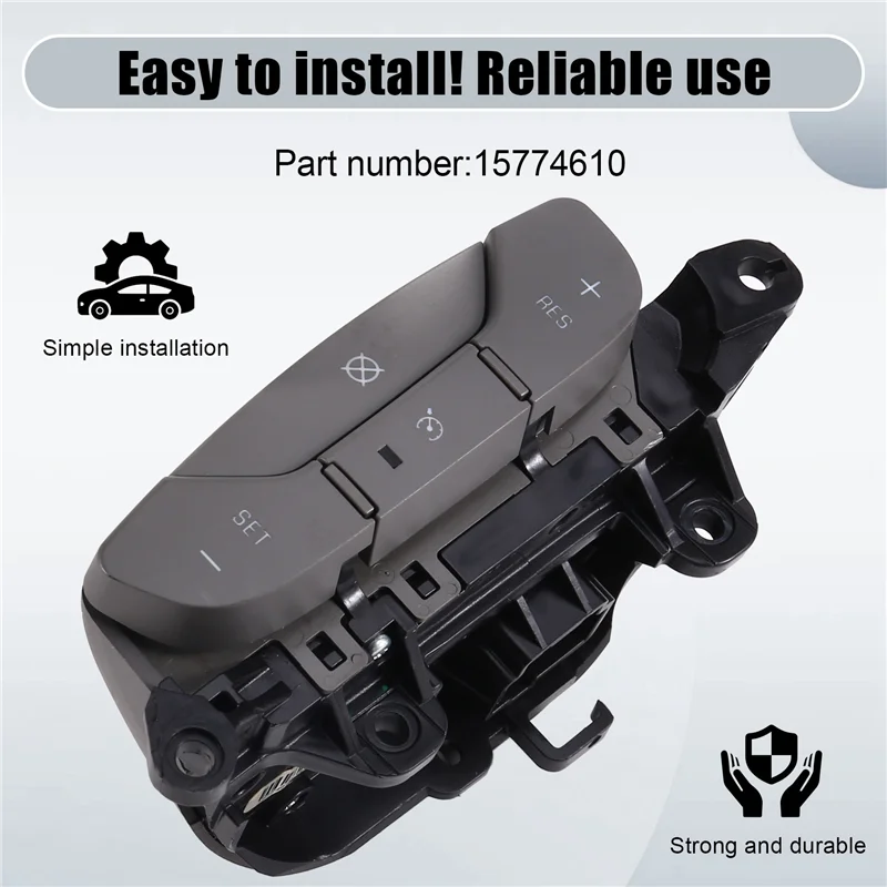 

A85E-Car Accessorie Steering Wheel Cruise Control Switch Button 15774610 Fit For 2006 - 2008 Cadillac DTS