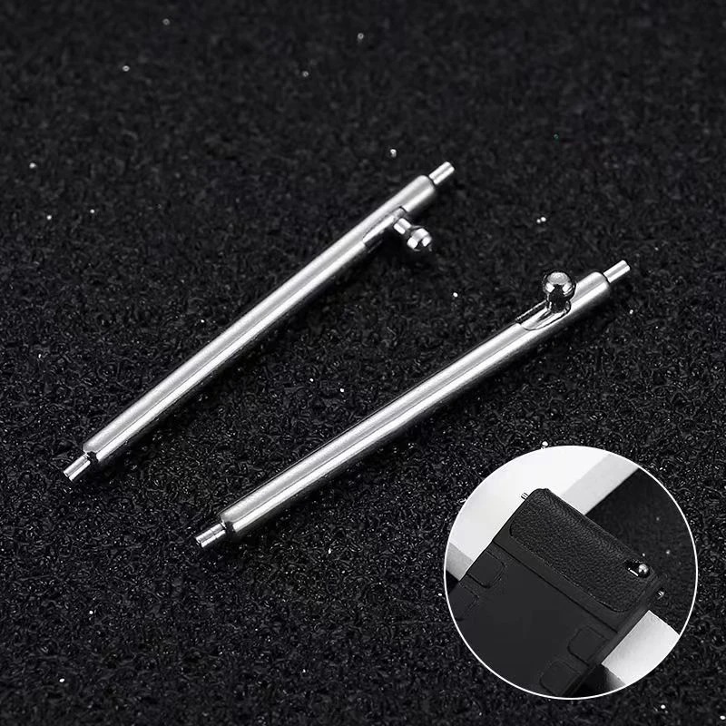 20pcs Watch Band Spring Pin Quick Release 304 Stainless Steel Spring Bars Strap Link Pins for 12-24mm 18mm 20mm 22mm 1.5mm 1.8mm