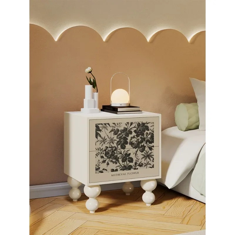 2023 new chest modern simple bedroom bedside table household integrated chest of drawers solid wood bedside cabinet