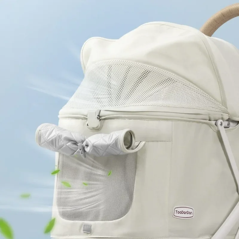 360 ° Strollers portable Pet Travel Supplies Accessories Dog Stroller Foldable Breathable Puppy Carrier Universal Front Wheel