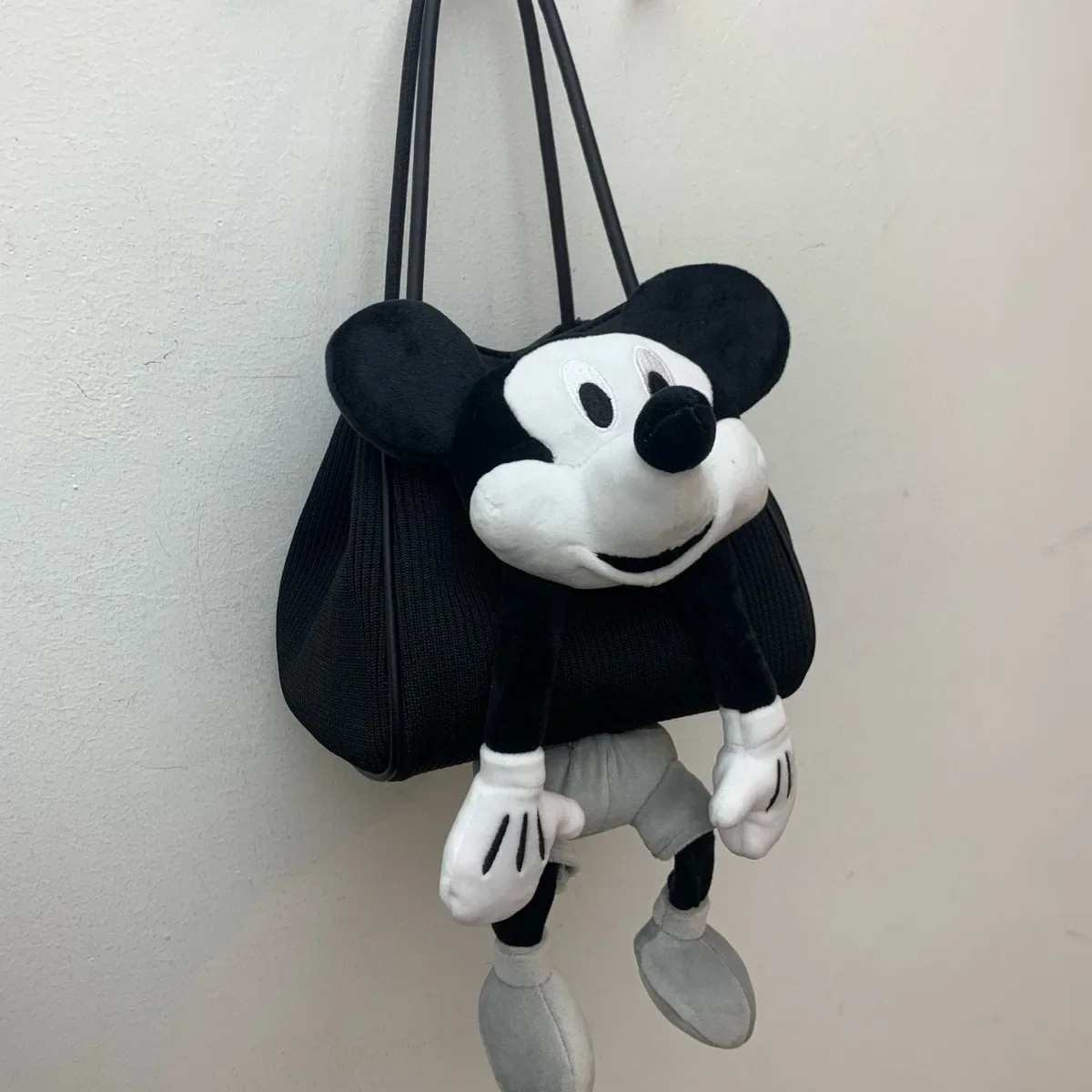 Bolsa de ombro Disney Mickey Dolls feminina, bolsa tiracolo, bolsa de alta capacidade, estojos fofos, bolsa de moda coreana