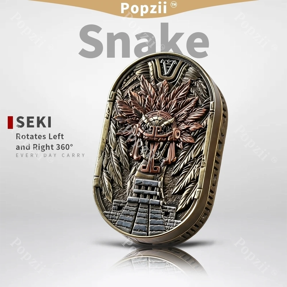 Seki Snake Limited Edition Mechanical Push Slider Rotates Left and Right 360° Adults Stress Relief Toy Decompression Toy