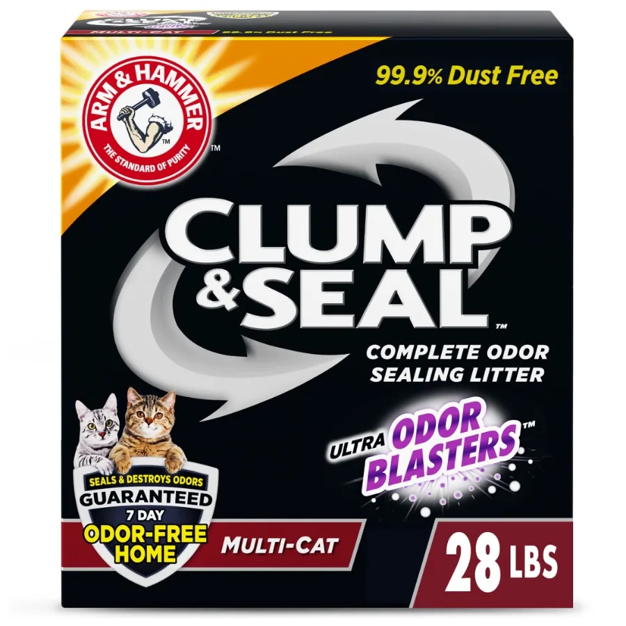 

Наполнитель для кошачьего туалета Multi-Cat Complete Odor Sealing Clay, 28 фунтов, комкующийся, натуральный цвет, превосходное средство для контроля запаха