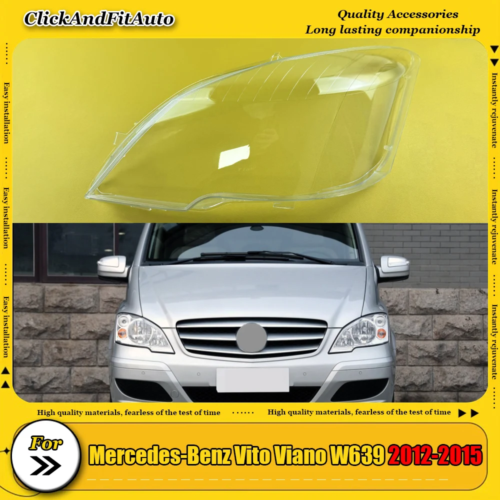 

For Mercedes-Benz Vito Viano W639 2012-2015 Clear Headlamp Lens Cover Car Front Headlight Cover Transparent Lampshade